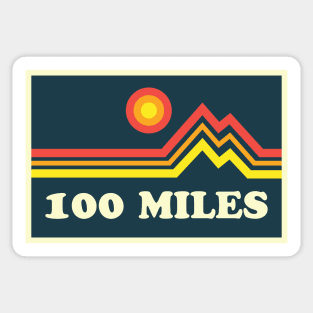 100 Mile Trail and Ultra Running Mountains Sticker